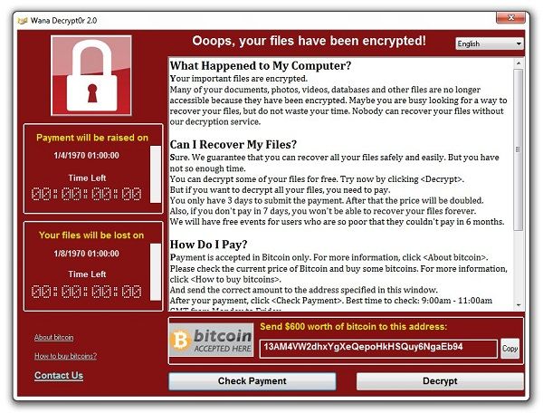 wana decrypotr ransomware