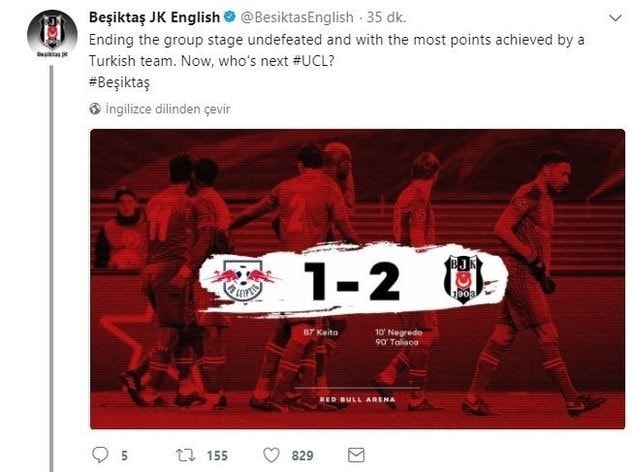 beşiktaş twitter