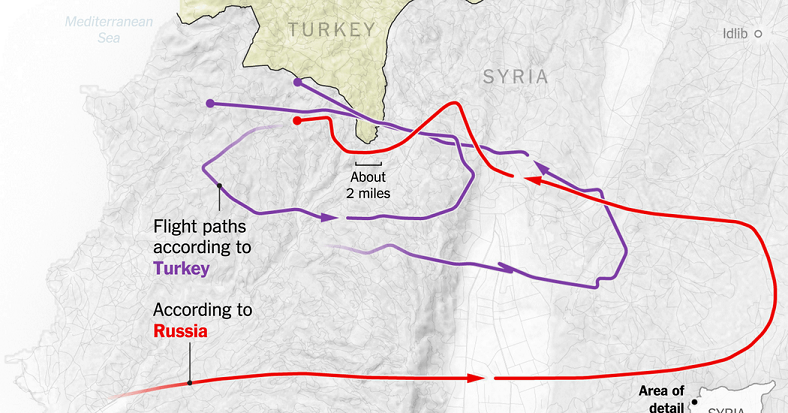 rus türkiye jet krizi harita sınırları